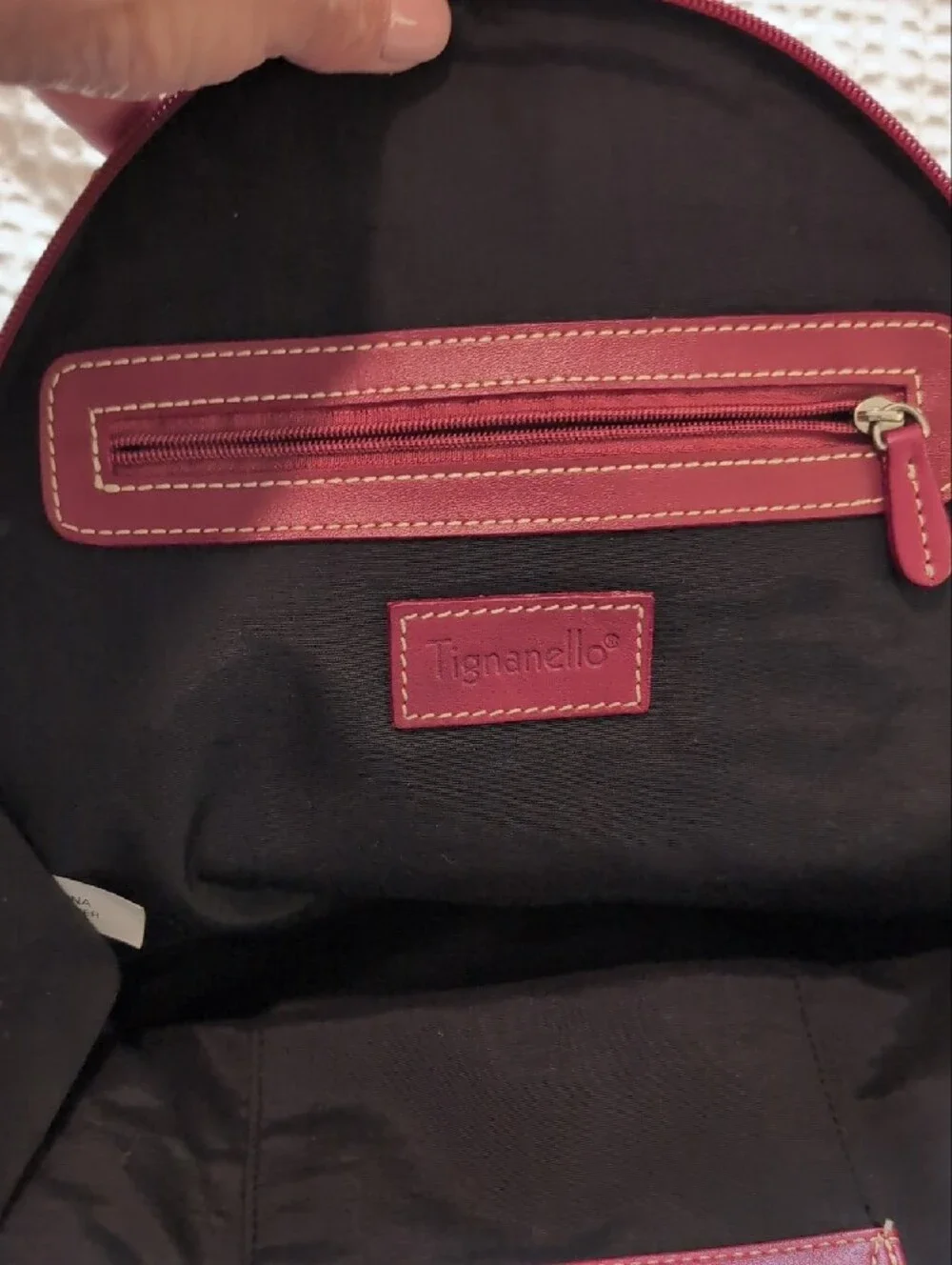 Women’s Red Mini leather Backpack Purse